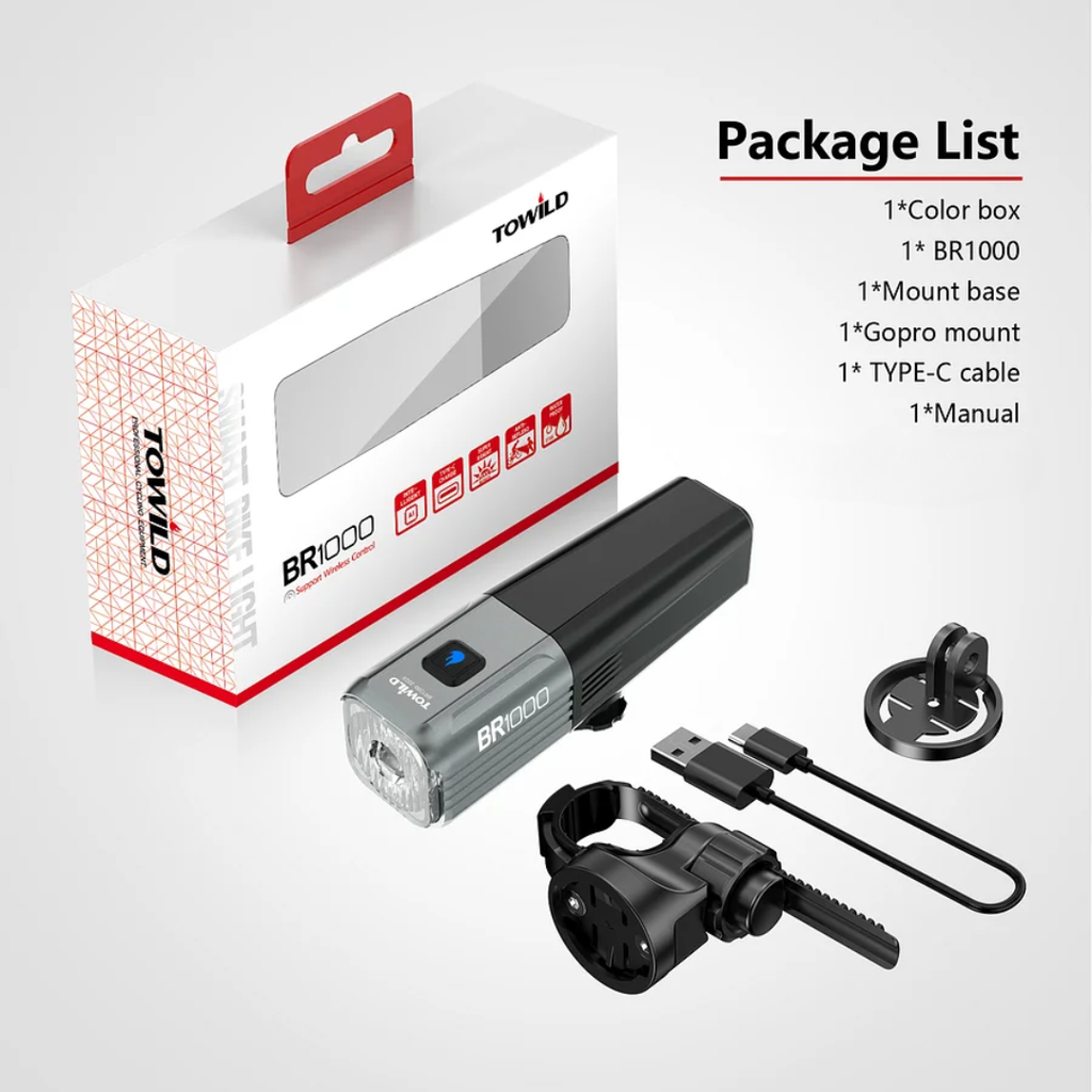 TOWILD BR1000 Replaceable Battery Professional Bike Light