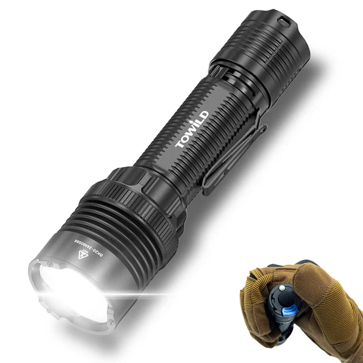 bostac btr-20 rechargeable tactical flashlight TOWILD BK20 Tactical Flashlight 5100 Lumens High-Brightness – flashlightgo
