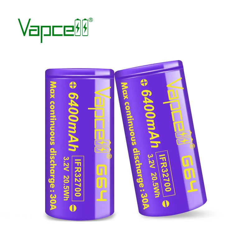 Vapcell G64 IFR 32700 6400 mah 30A rechargeable Battery