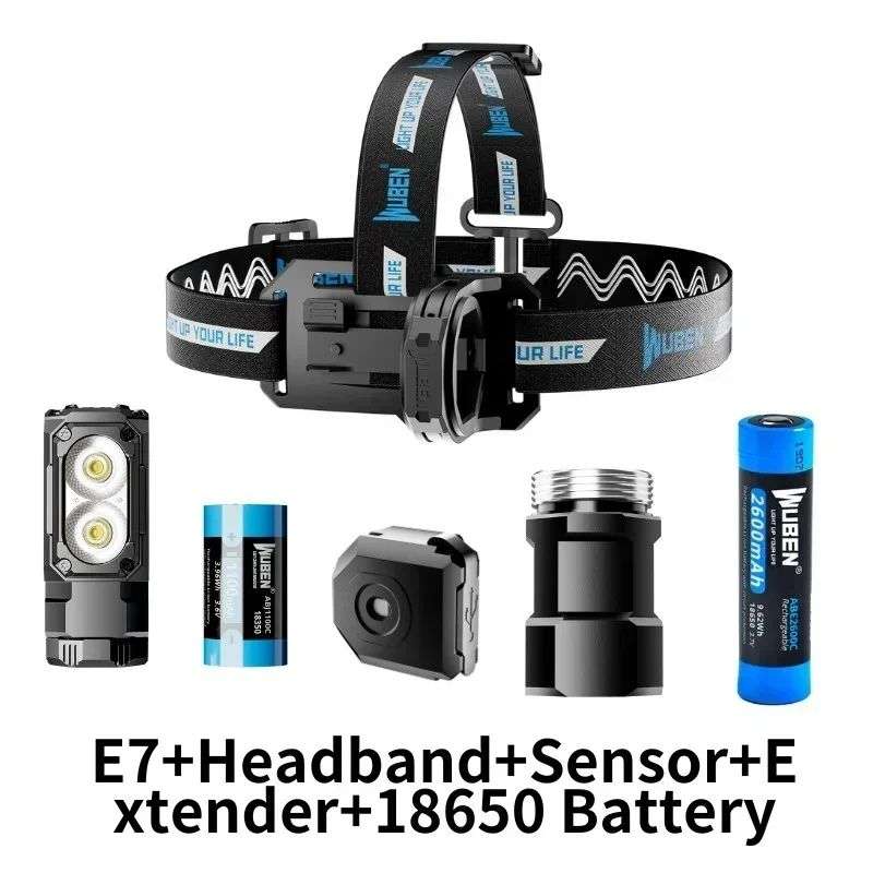Wuben E7 1800 lumens Rechargeable Headlamp