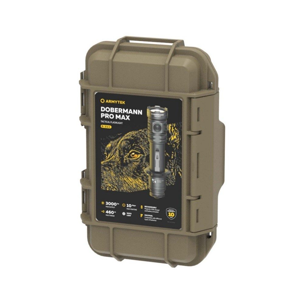 Armytek Dobermann Pro Max Magnet USB Tactical Flashlight