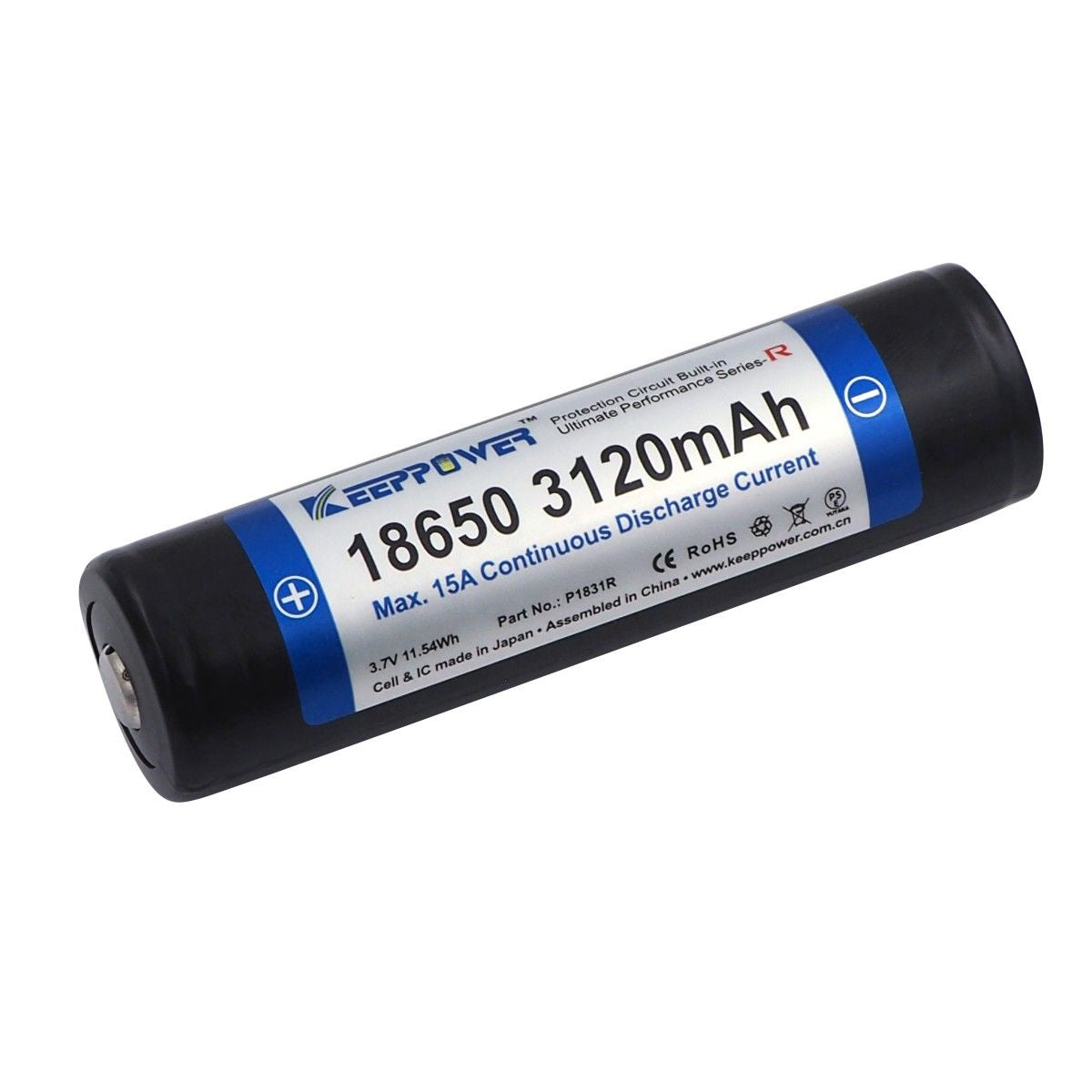 Keeppower P1831R 3120mAh 15A 18650 Battery