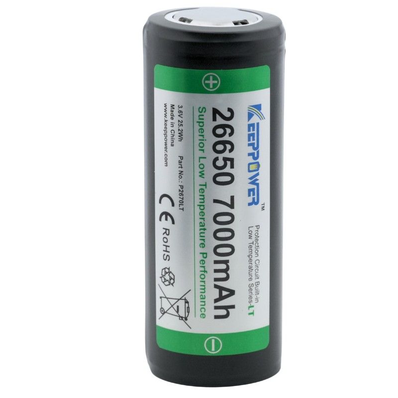 切手110 KeepPower P2670LT 7000mAh Low Temperature 26650 Battery – flashlightgo