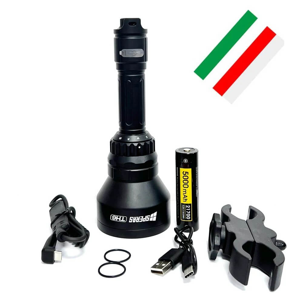 Speras TH6 Rechargeable 4-in-1 LED Hunting Flashlight