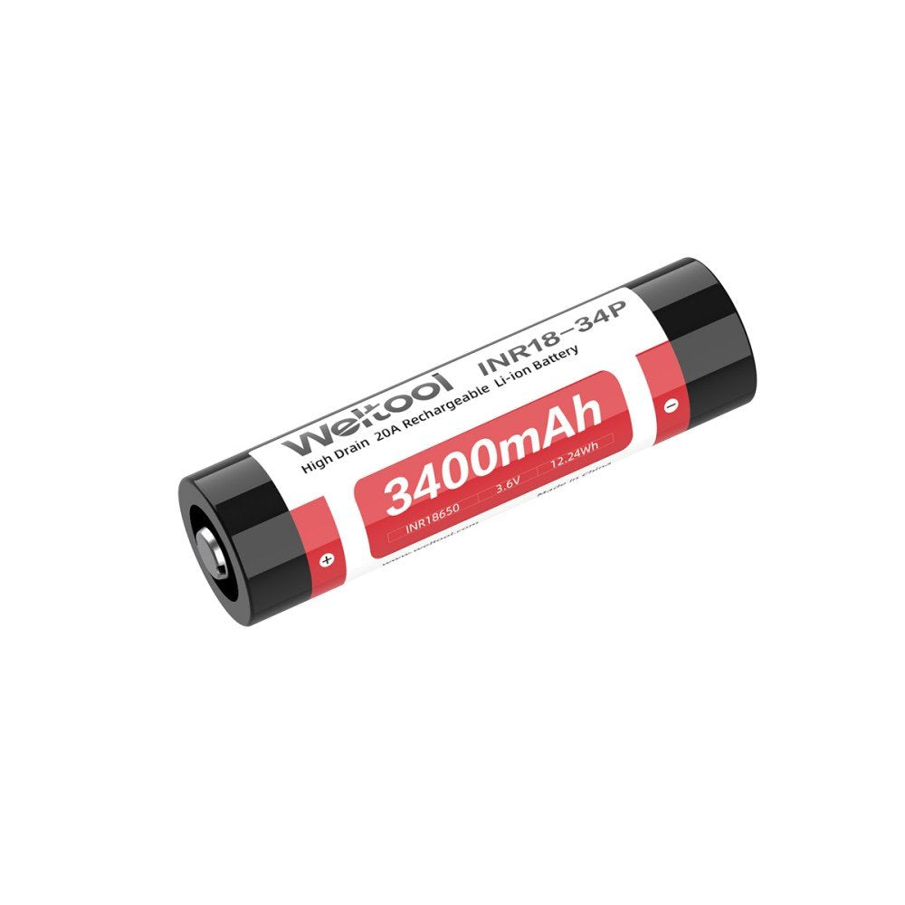 Weltool INR18-34P high drain 18650 Li-ion battery 3400mAh
