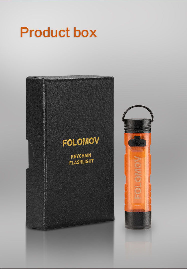 Folomov 300lm Mini Keychain Flashlight