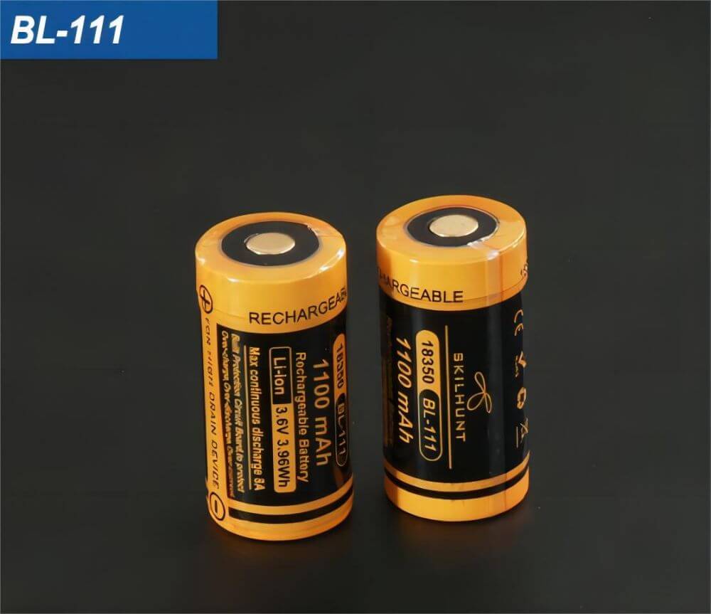 BL-111 1100mAh 18350 Protected Battery – flashlightgo 