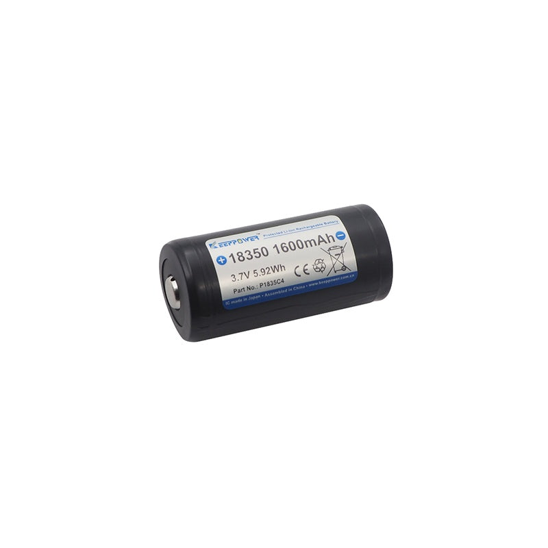 Keeppower P1835C4 1600mAh Protected Li-ion Rechargeable 18350 Battery