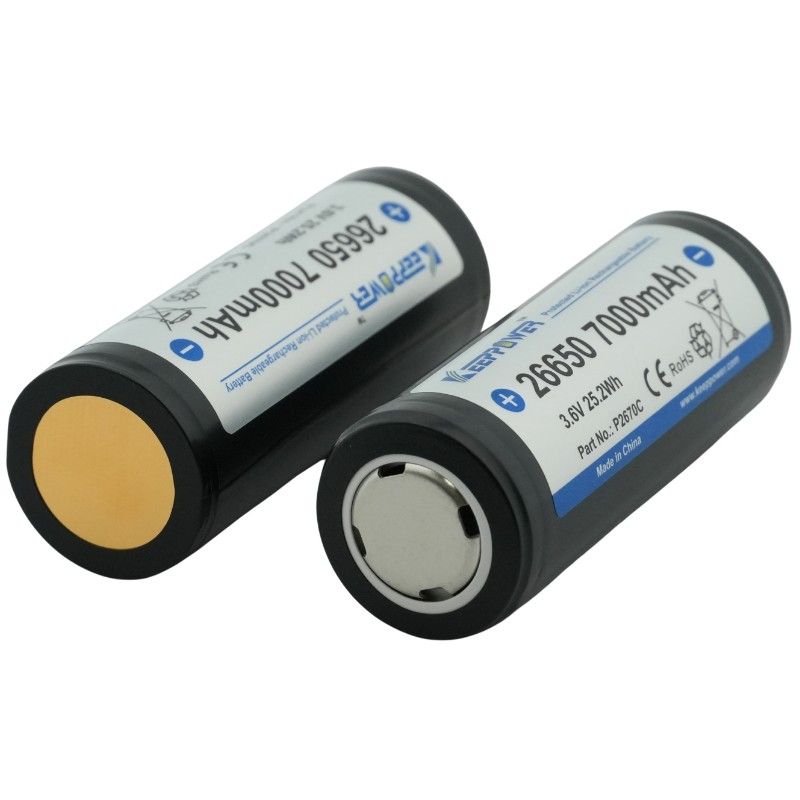 Keeppower P2670C 7000mAh 26650 Protected 3.6V Li-ion Rechargeable Battery