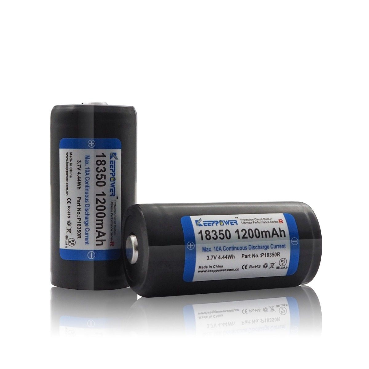 Keeppower P18350R 1200mAh Protected Li-ion Rechargeable Battery