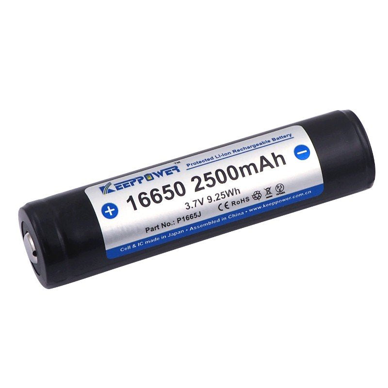 Keeppower P1665J 2500mAh Protected Li-ion Rechargeable Battery