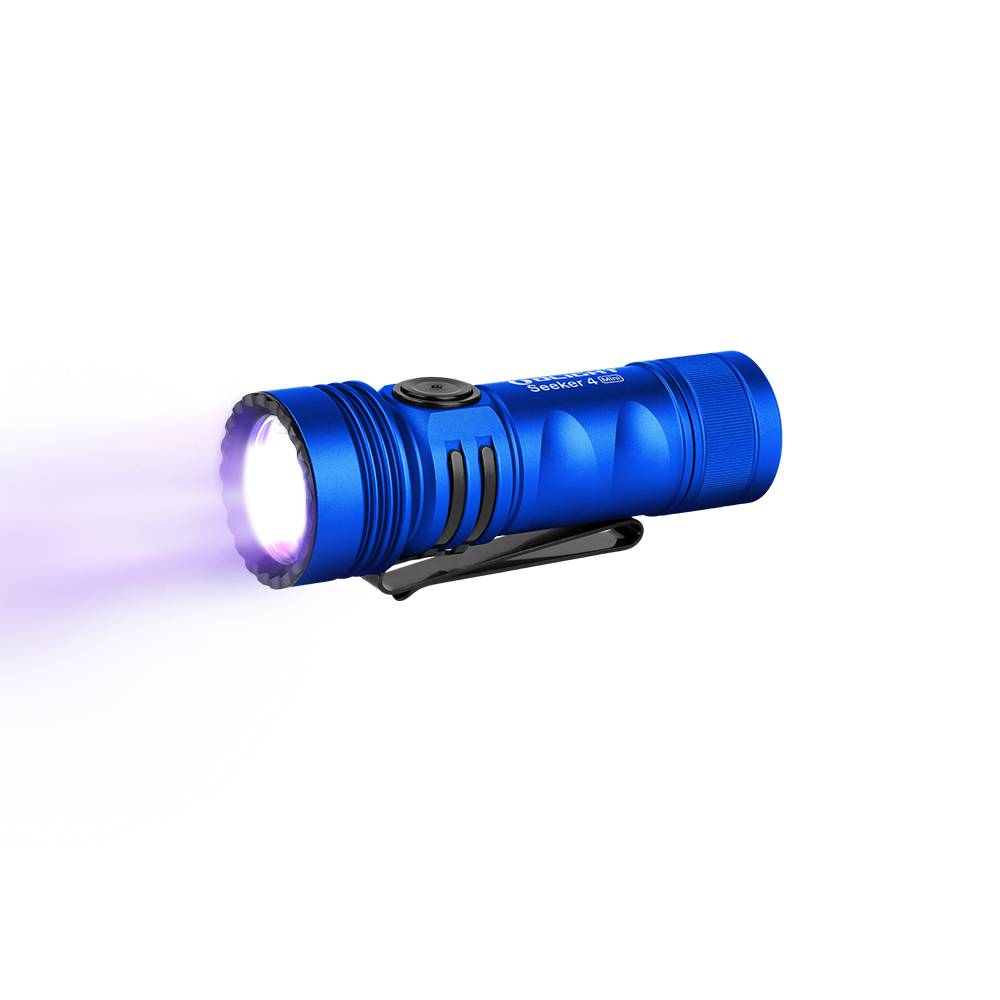Olight Seeker 4 Mini-Taschenlampe mit weißer und UV-LED
