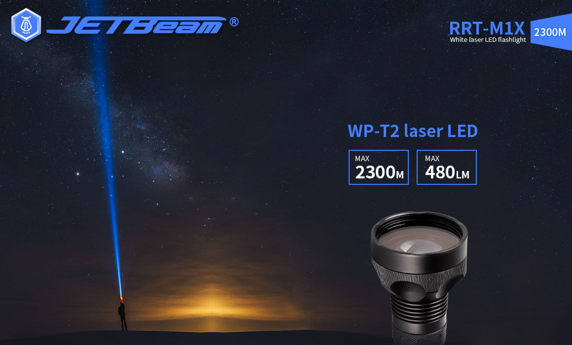 JETBeam RRT-M1X Laser LED Flashlight