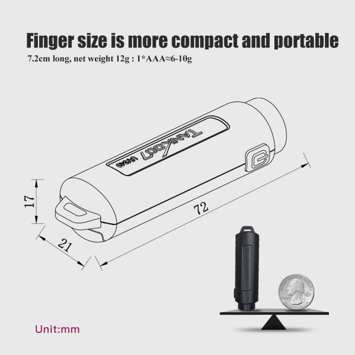 Tank007 UV340 MINI Schwarzlicht-Antigen-Reagenz-Testlampe