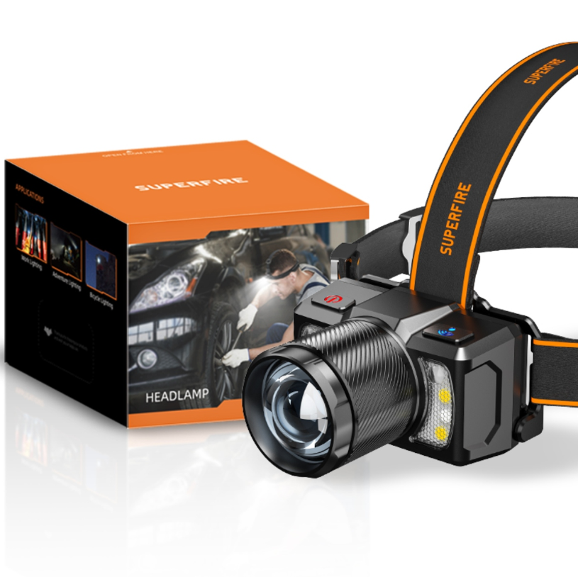 SUPERFIRE HL25 Leistungsstarke LED-Stirnlampe mit Zoom