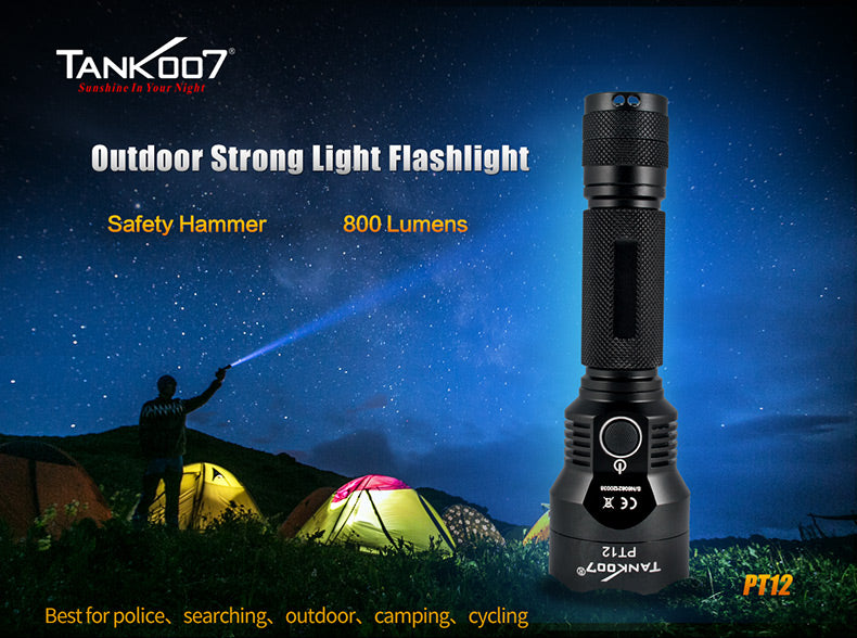 TANK007 PT12 High Power Tactical Flashlight