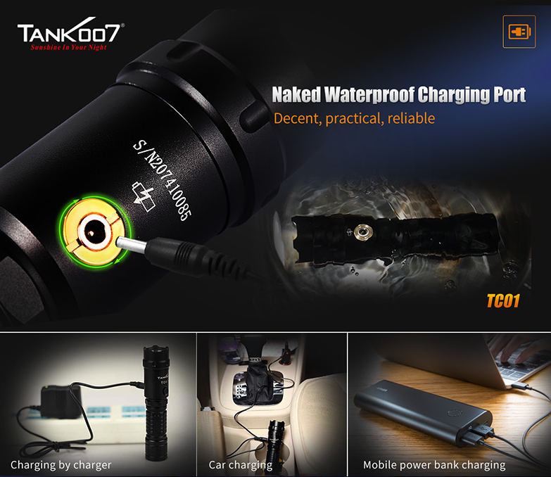 TANK007 TC01 High Power Police Flashlights