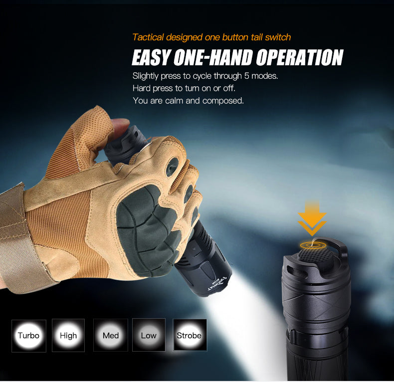 TANK007 KC16 Taktische Taschenlampe für den Außenbereich