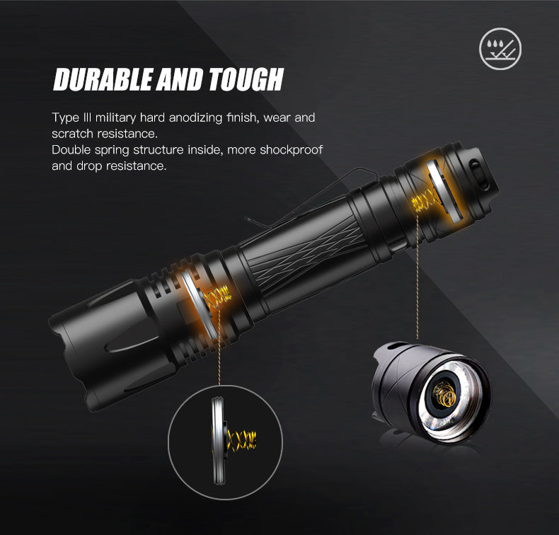 TANK007 KC16 Taktische Taschenlampe für den Außenbereich