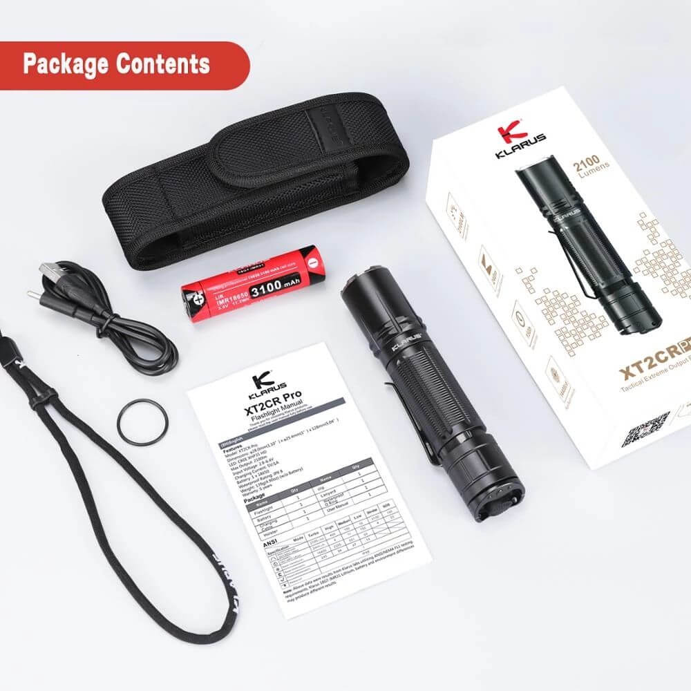 KLARUS XT2CR Pro Tactical Flashlight