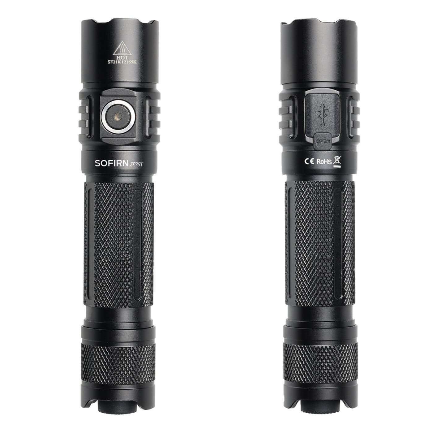 Sofirn SP35T USB C Rechargeable Tactical Flashlight