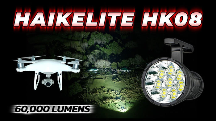 HaikeLite Release HK08 Powerful 60,000 lumens Flood/Thrower Flashlight