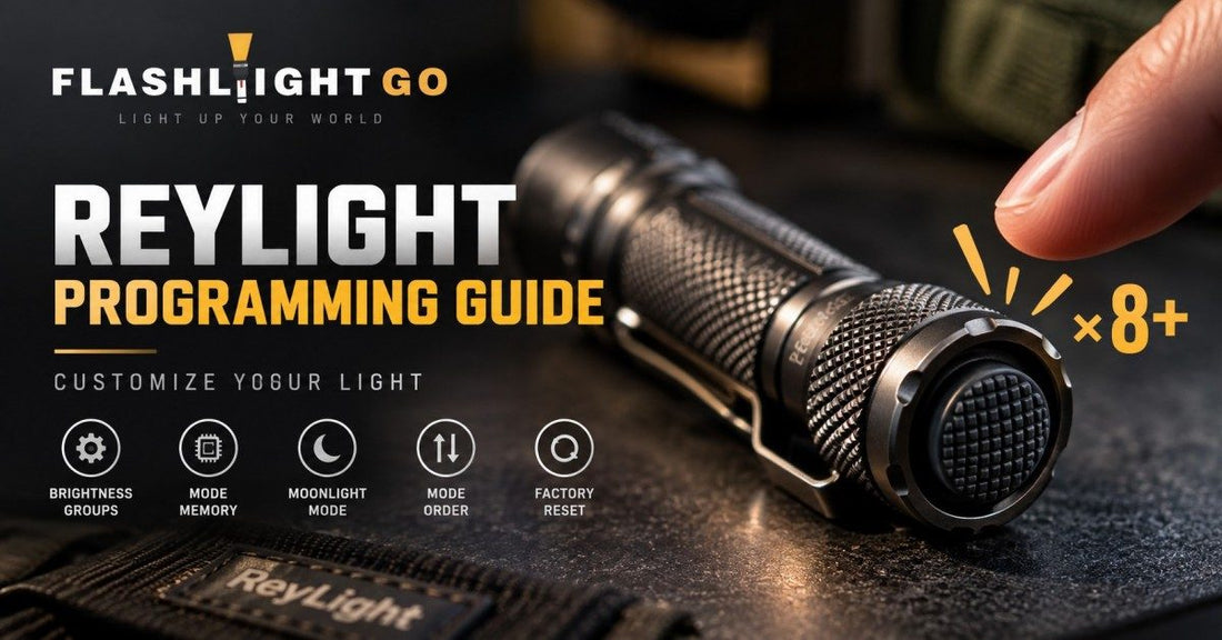 ReyLight flashlight programming guide with tail switch programming instructions