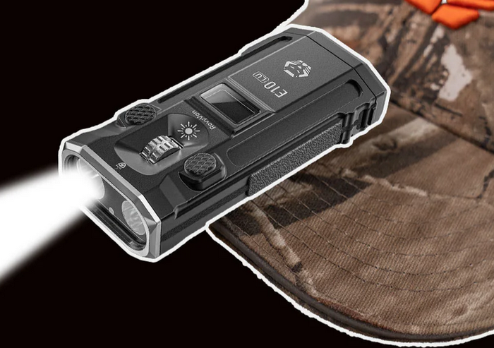 RovyVon Release E10-LU Slim Wedge Style 1700 Lumens Dual Power Flashlight