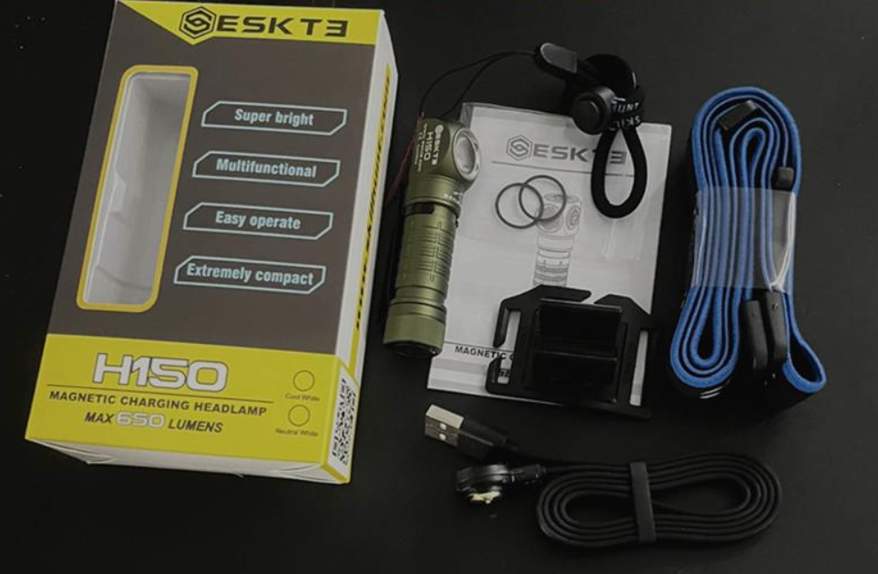 Eskte Release H150 AA/14500 650 lumens Compact Headlamp
