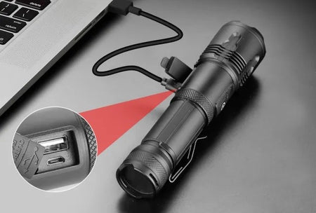 Garberiel XHP99 6000 Lumen Focus Flashlight With Color Output & Displa ...