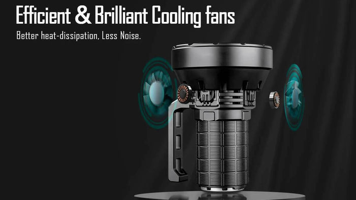 brilliant cooling fans flashlight