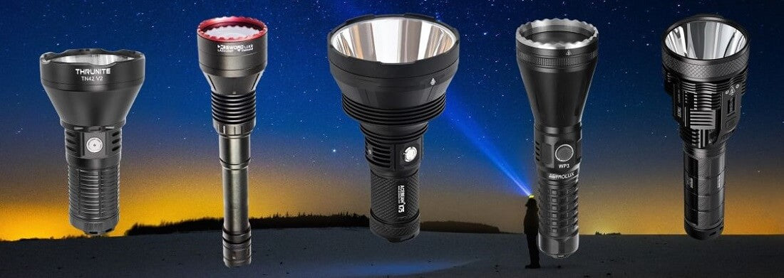 best throw flashlight for distance with rechargeable batteries Nitecore MH25 Pro Long Flashlight, 3300 Lumen High Lumen 770 Yard Long Range, USB-C Compact Duty Hunting Light Sticker : Sports & Outdoors K75 LED Flashlight ACEBEAM K75 2.0 Longest Throw