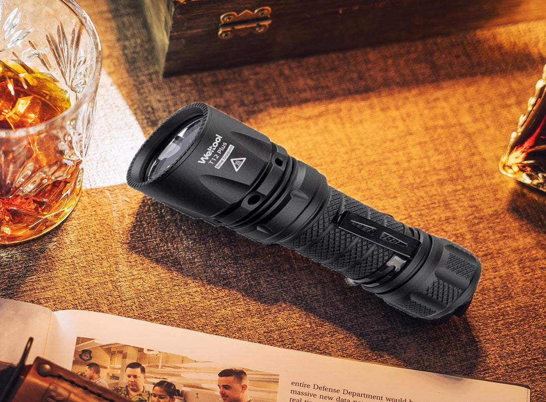 Upgrade Weltool T12 Plus Long Range 2000 lumens tactical flashlight