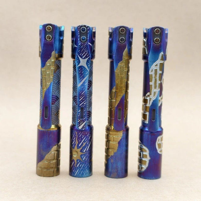 Reylight Pineapple mini Ti MK II- hand carved