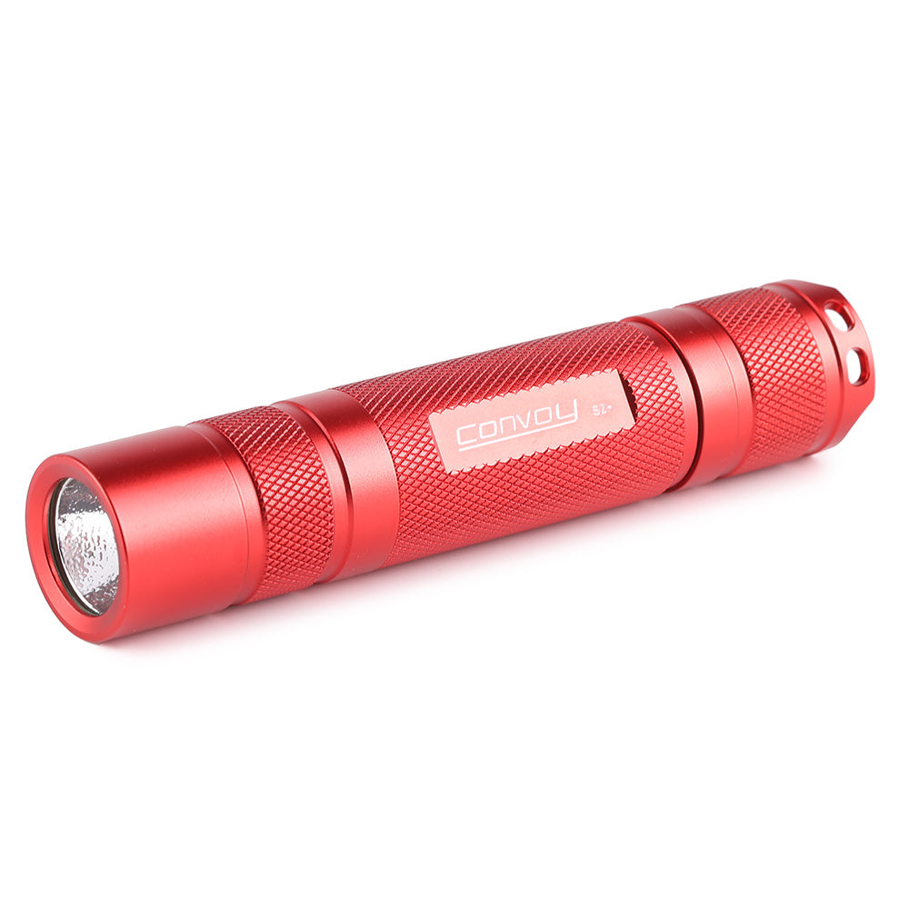 Convoy S2+ Red 18650 Flashlight – LED & Driver Options