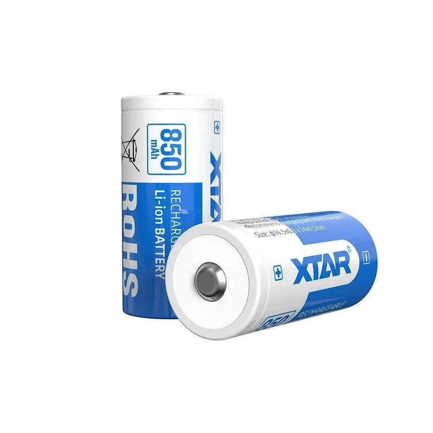 Xtar 2.5A 16340 850mAh Protected Rechargeable Li-ion Battery