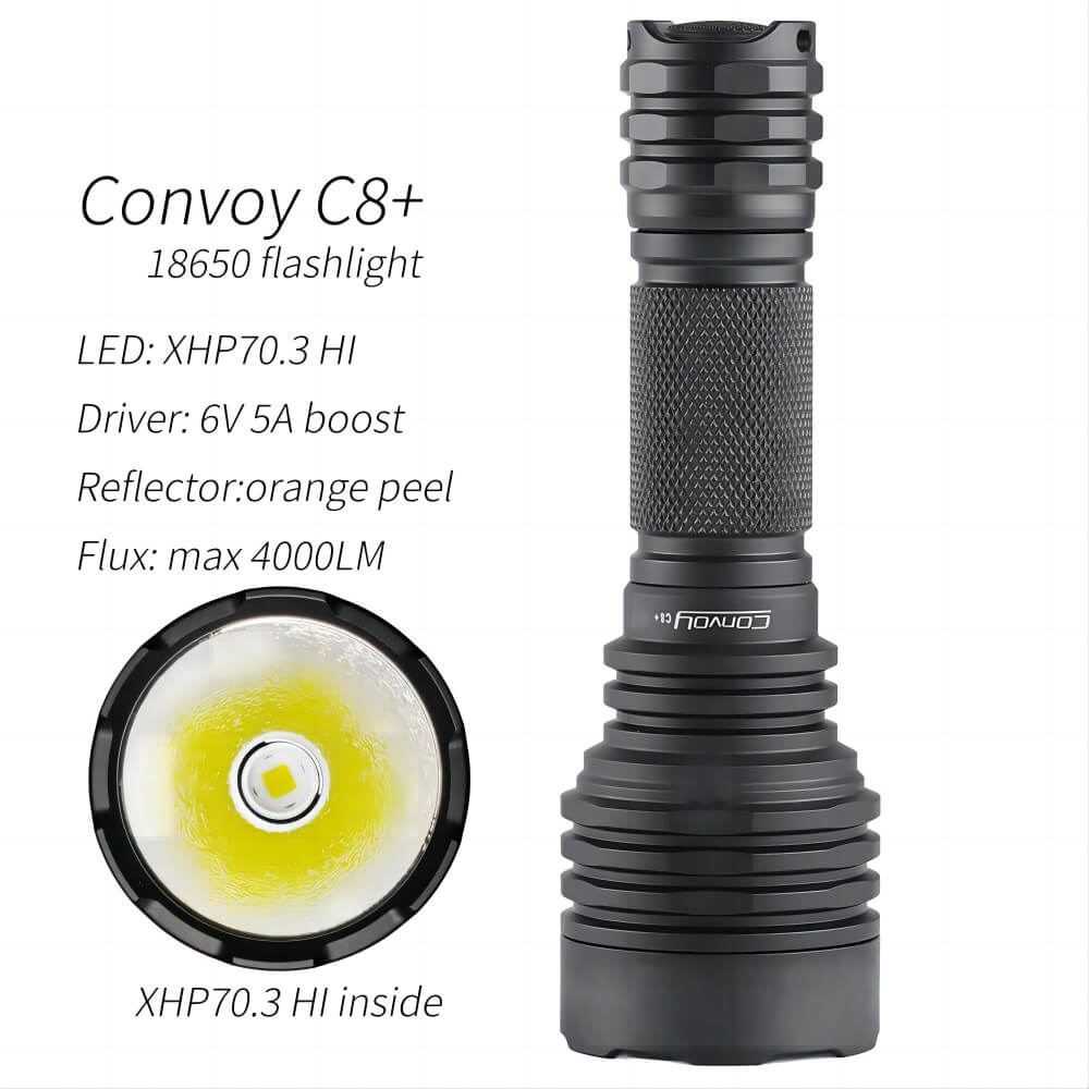 Convoy C8+ XHP70.3 HI 4000LM Flashlight