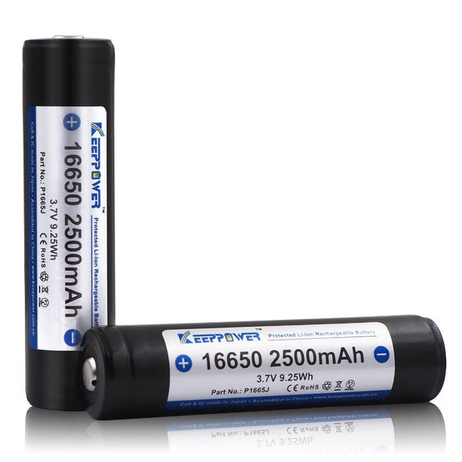 Keeppower P1665J 2500mAh Protected Li-ion Rechargeable Battery