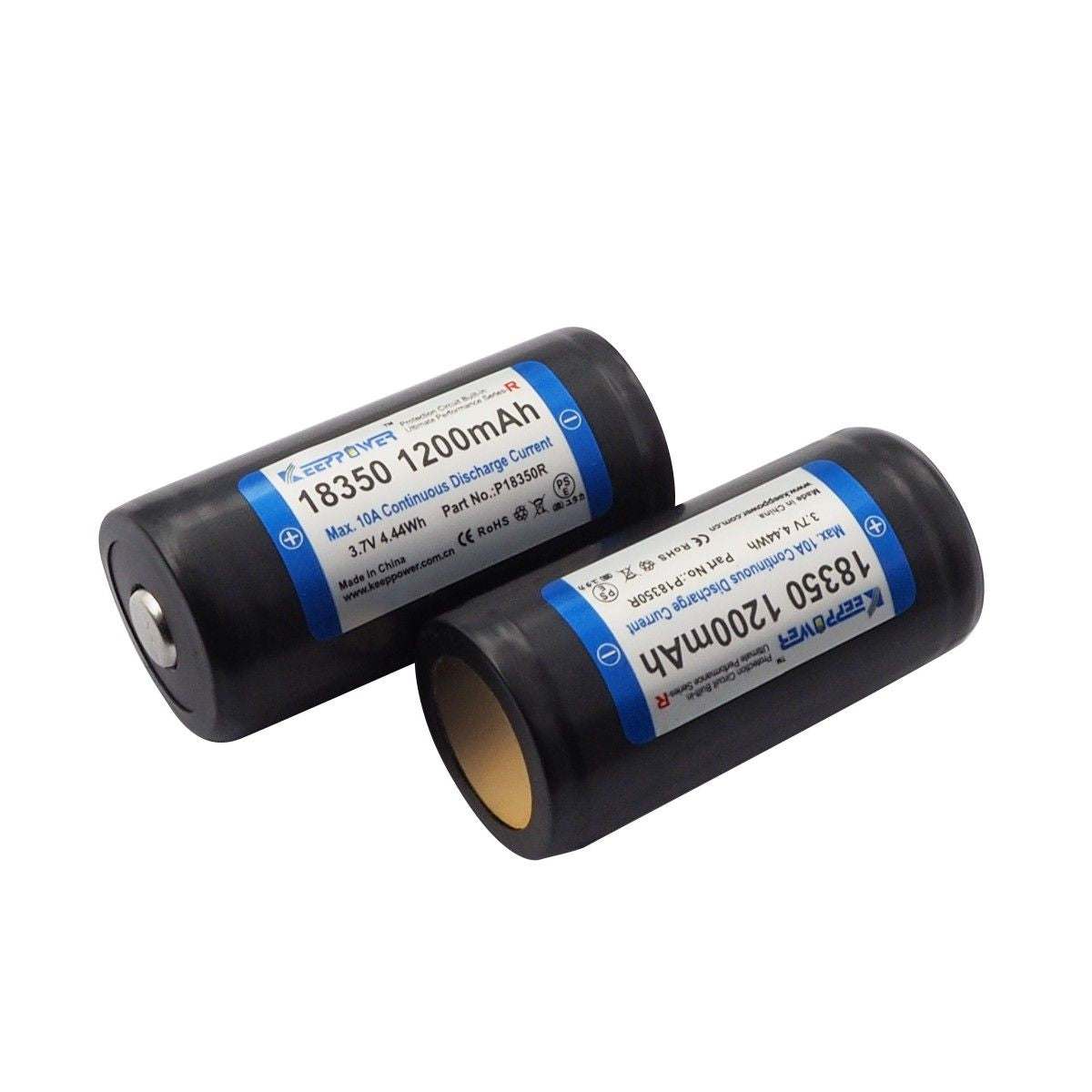 Keeppower P18350R 1200 mAh geschützter Lithium-Ionen-Akku