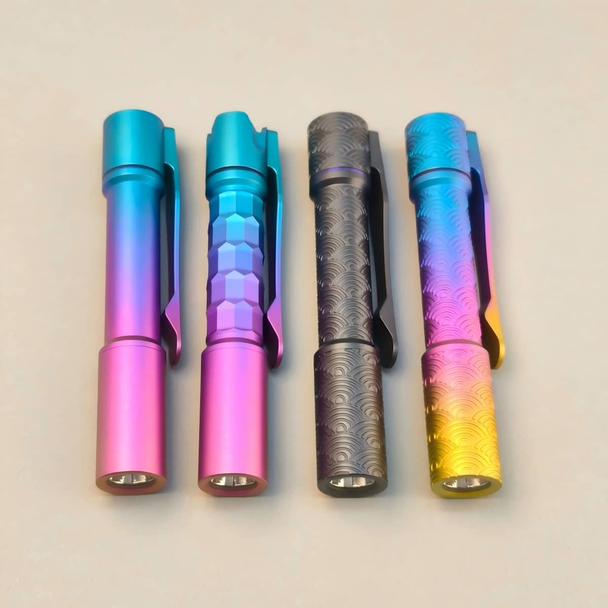 ReyLight Pineapple Mini Ti Anodized Titanium EDC Flashlight