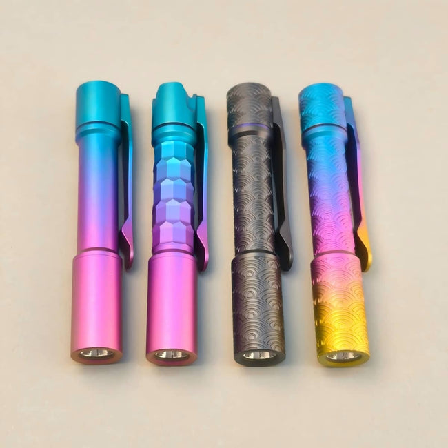 ReyLight Pineapple Mini Ti Anodized Titanium EDC Flashlight