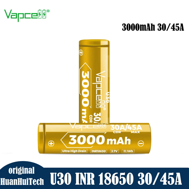 Vapcell INR18650 U30 3000mah High Power Rechargeable Battery