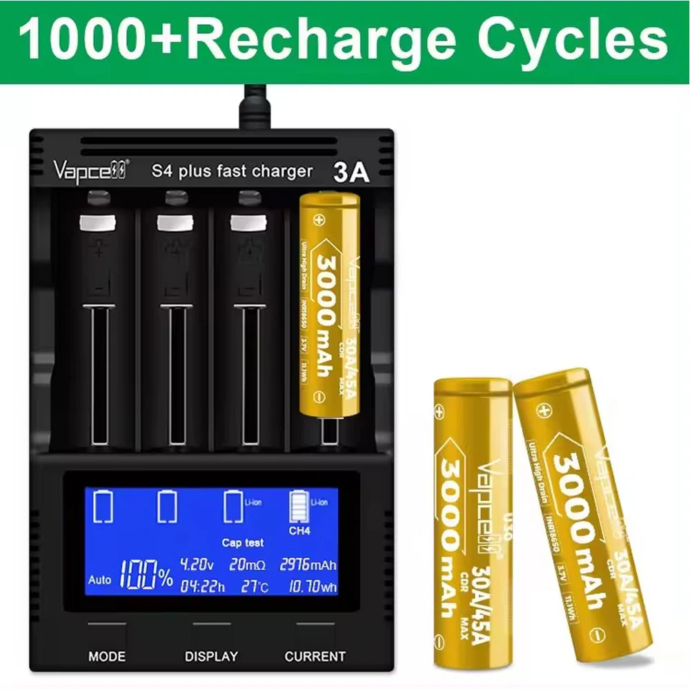 Vapcell INR18650 U30 3000mah High Power Rechargeable Battery