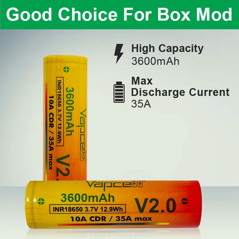 Vapcell V2.0 INR18650 3600mah Battery