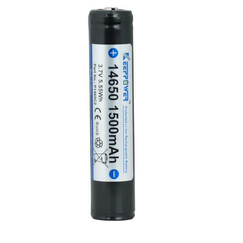 Keeppower P1465C2 1500mAh Protected Li-ion Rechargeable 14650 Battery