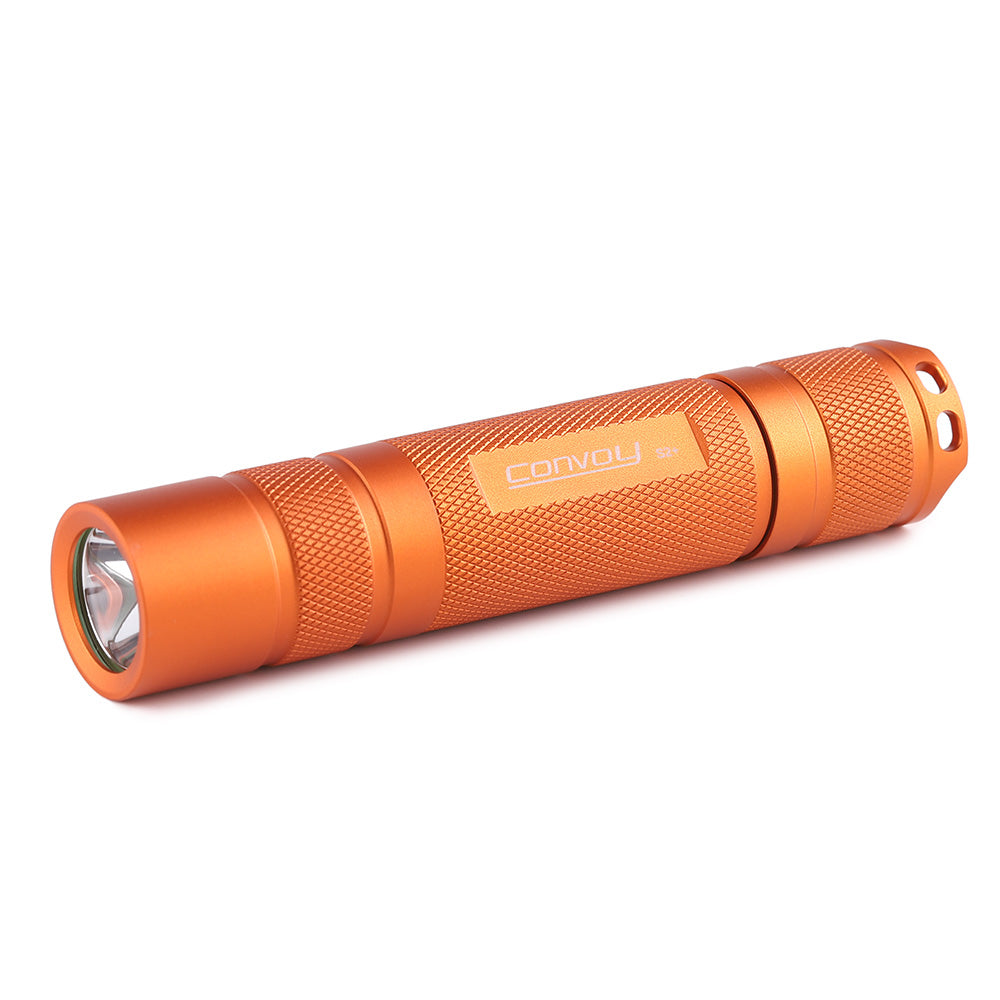 Convoy S2+ Orange 18650 Flashlight – LED & Driver Options