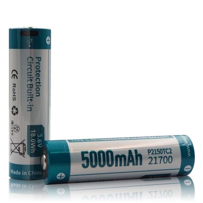 Keeppower P2150TC2 TYPE-C USB 5000mAh 21700 Battery