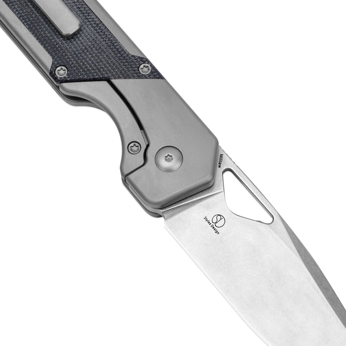 Kizer Militaw Stonewashed S35VN steel Folding Knife
