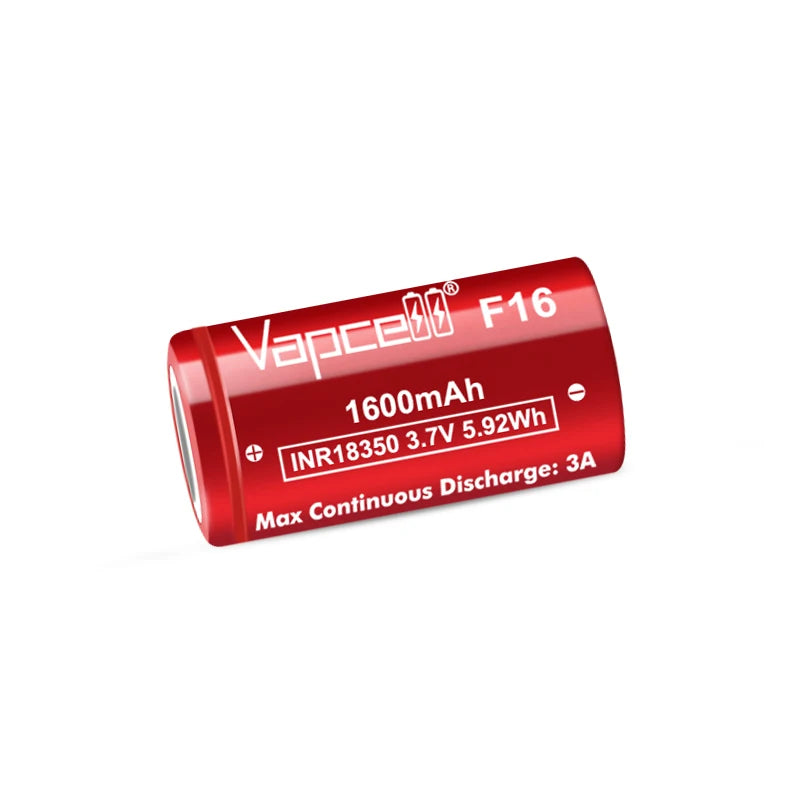 1600 mah vape battery Vapcell F16 INR18350 1600mAh Battery – flashlightgo 1600 mah vape battery Vapcell F16 INR18350 1600mAh Battery – flashlightgo