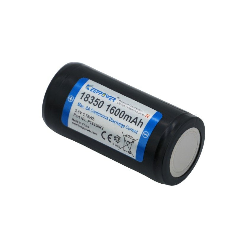 Keeppower P18350R2 1600mAh Protected Li-ion Rechargeable 18350 Battery